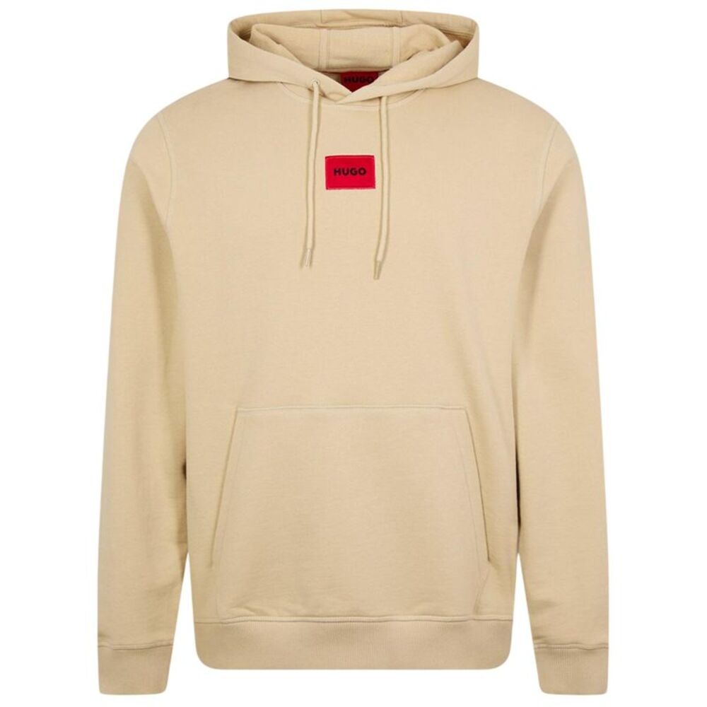 Hugo Mens Cotton Blend Pullover Hoodie / Beige
